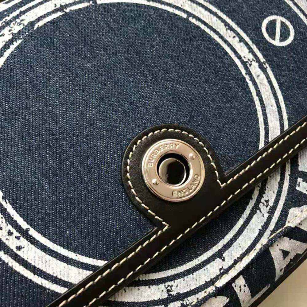 Burberry Women Logo Graphic Denim Note Crossbody Bag - image 9