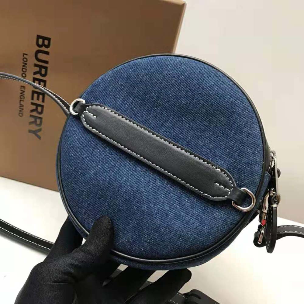 Burberry Women Logo Graphic Denim and Leather Louise Bag - image 5