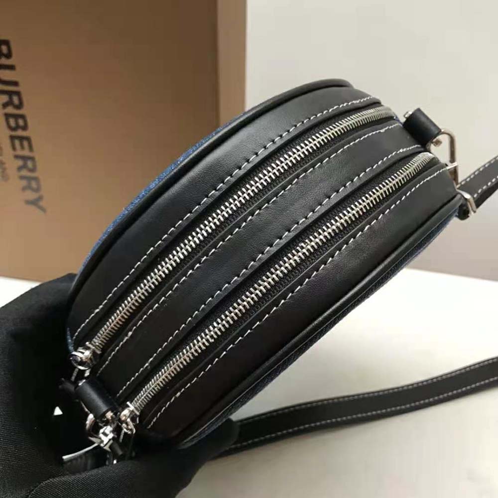 Burberry Women Logo Graphic Denim and Leather Louise Bag - image 7