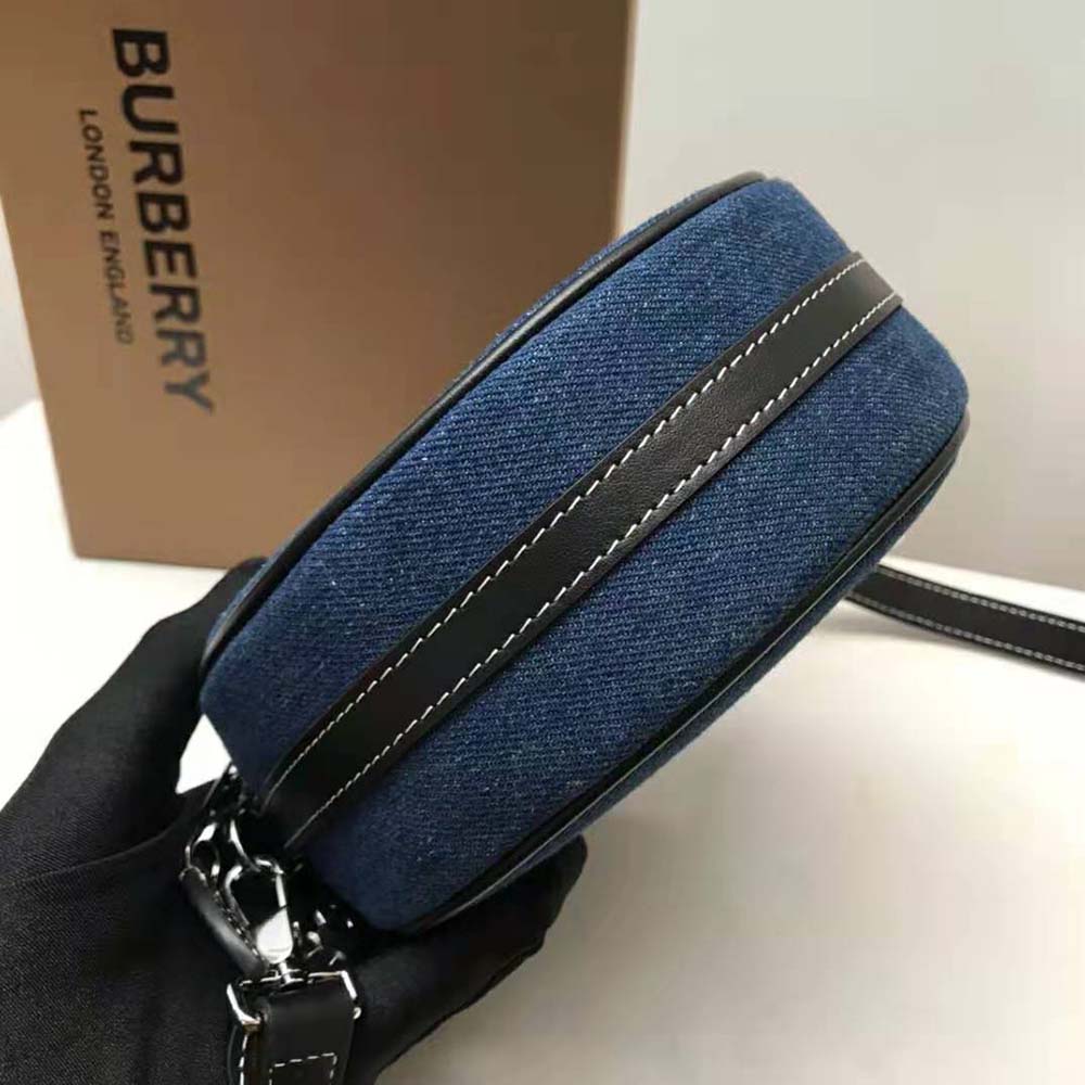Burberry Women Logo Graphic Denim and Leather Louise Bag - image 6
