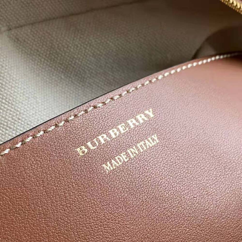 Burberry Women Medium Horseferry Print Cotton Canvas Half Cube Bag-Brown - image 9