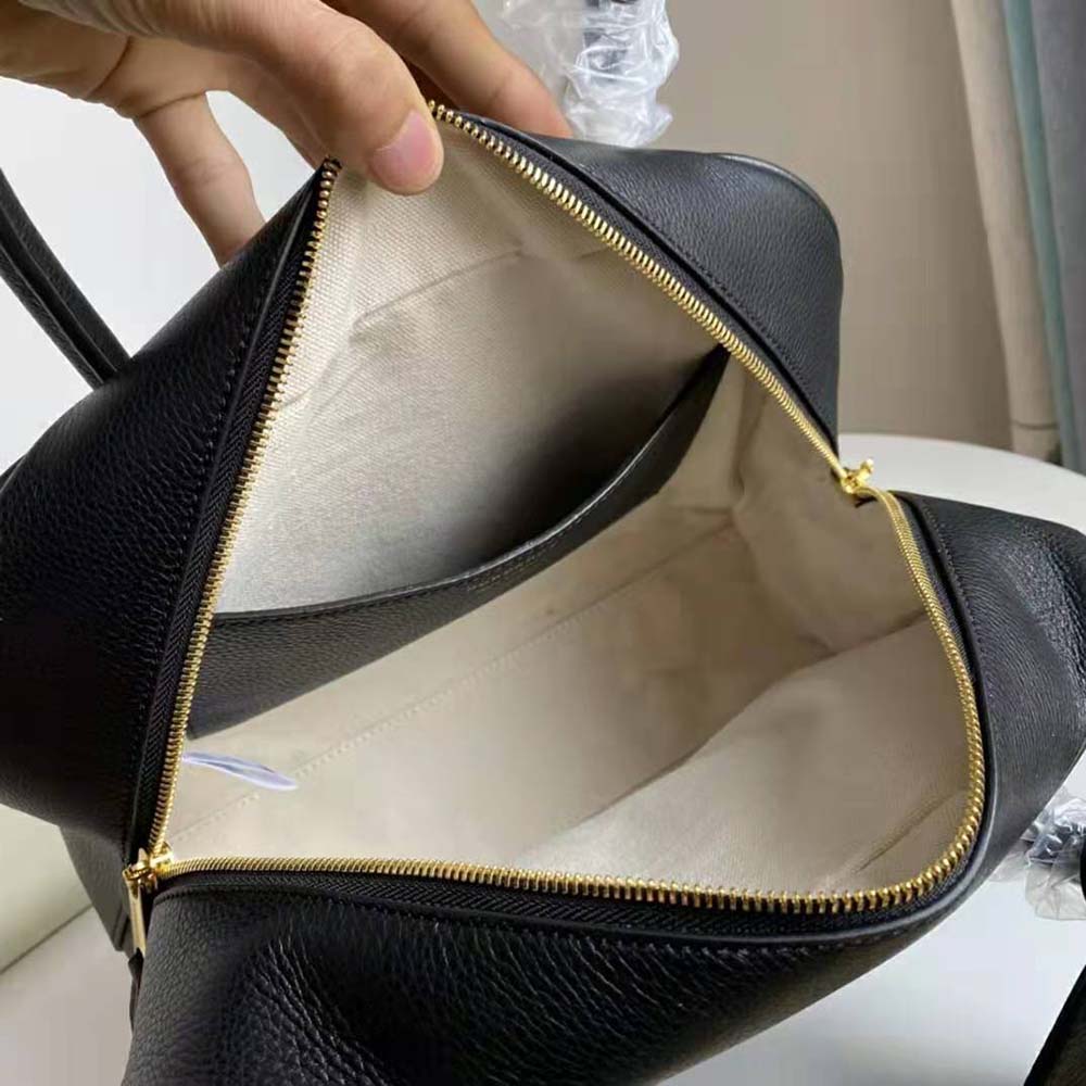 Burberry Women Medium Leather Half Cube Bag-Black - image 7
