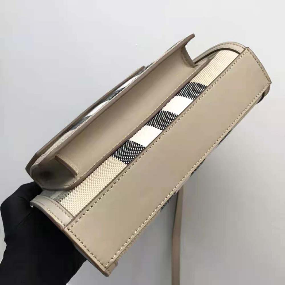 Burberry Women Mini Check Canvas and Leather Pocket Bag - image 6