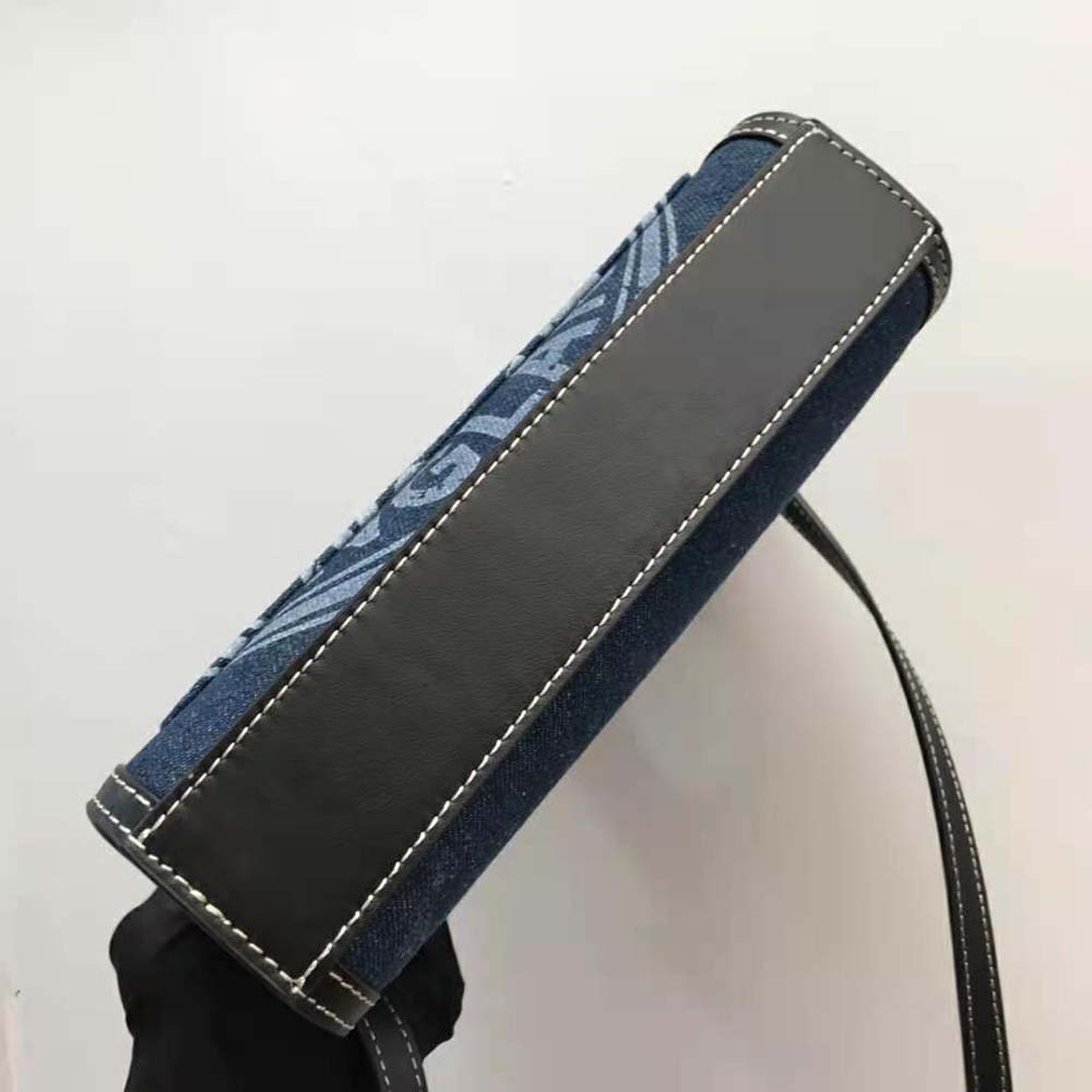 Burberry Women Mini Logo Graphic Denim and Leather Pocket Bag - image 4