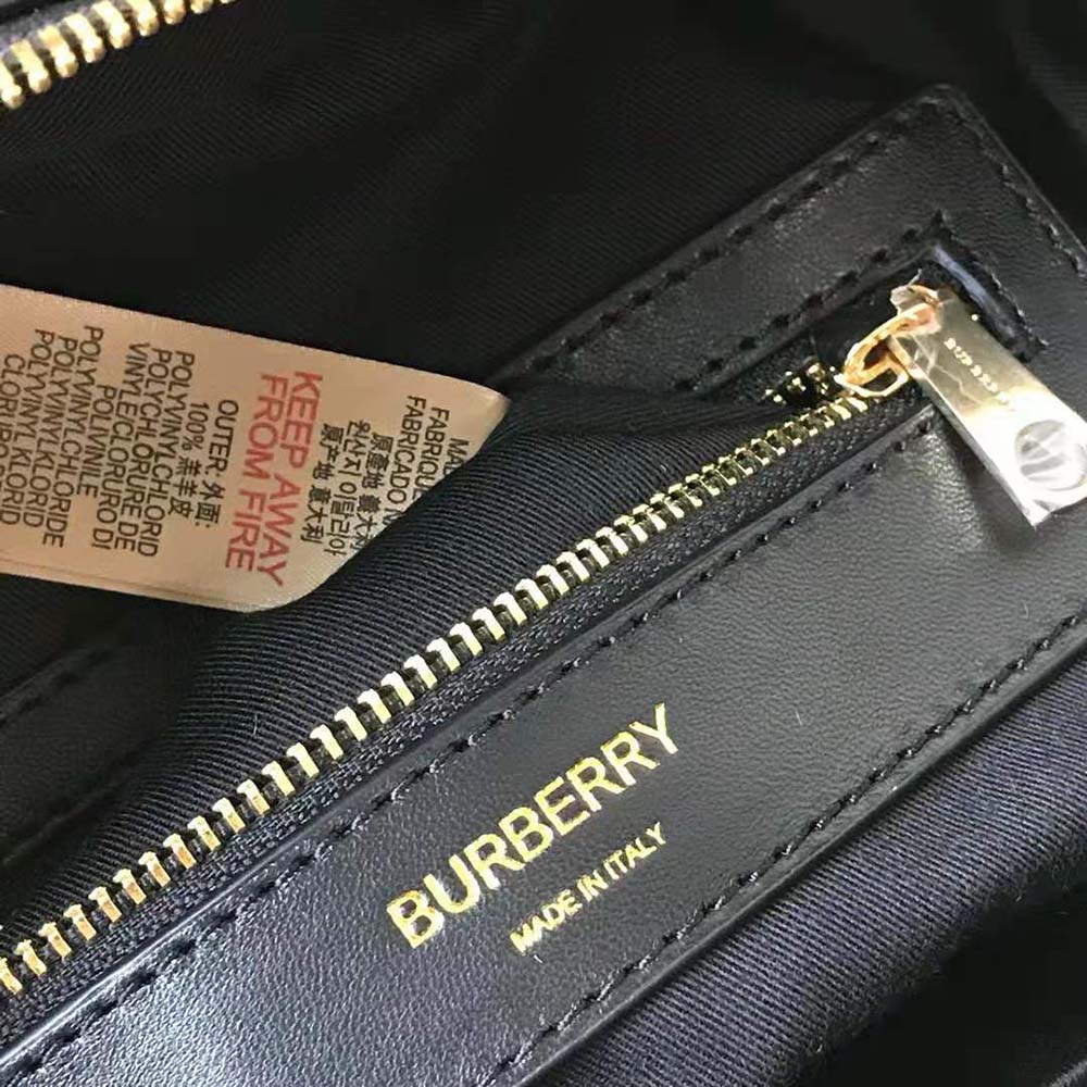 Burberry Women Quilted Check Lambskin Backpack-Black - image 6