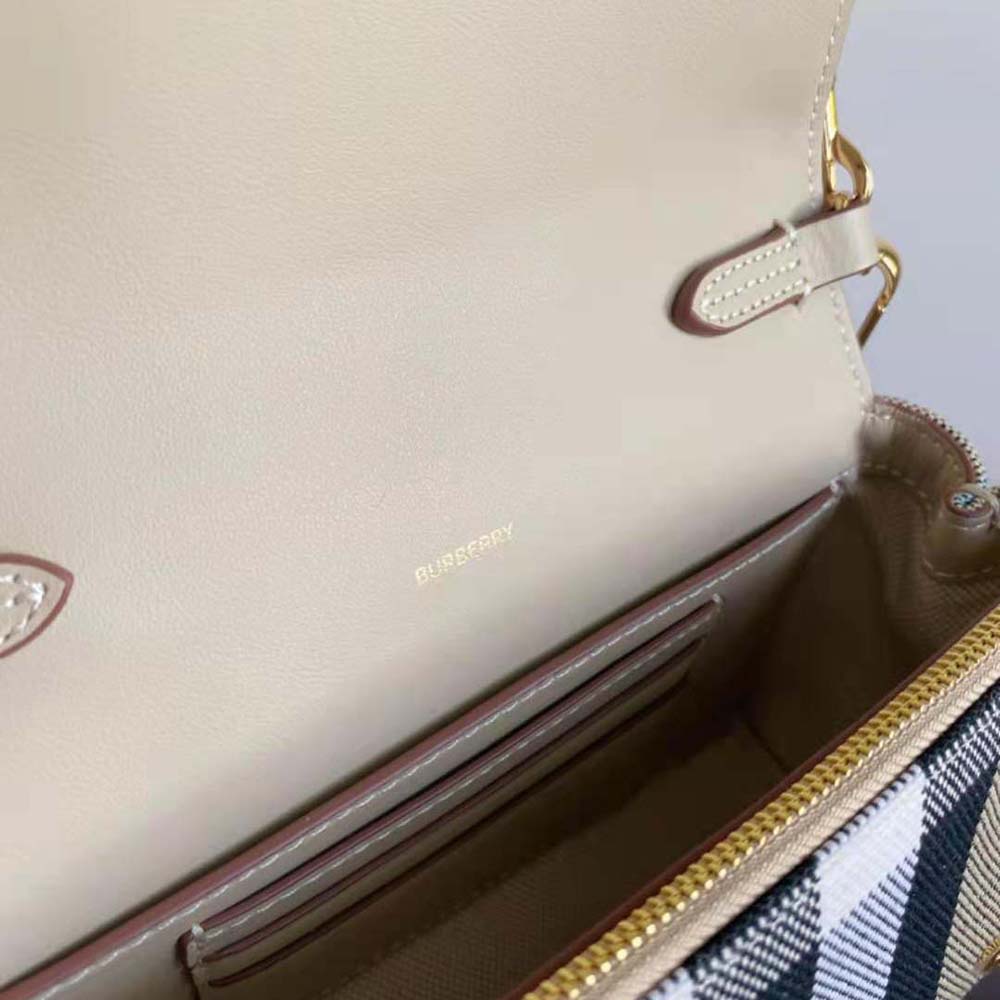 Burberry Women Small Check Canvas Crossbody Bag - image 10