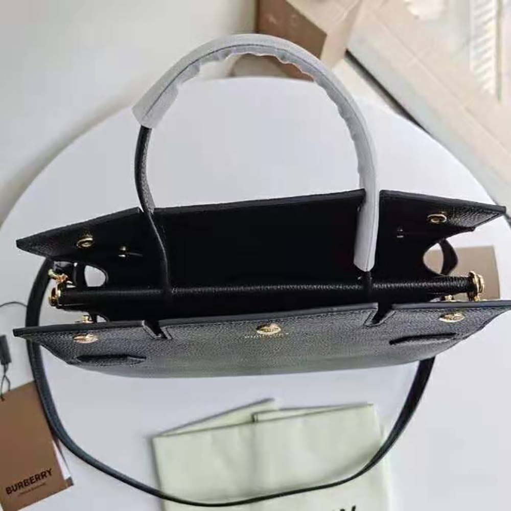 Burberry Women Small Leather Title Bag-Black - image 5