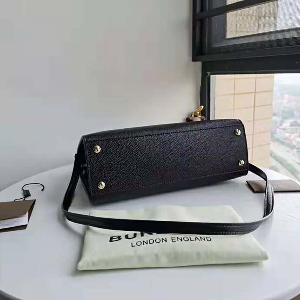 Burberry Women Small Leather Title Bag-Black - image 6