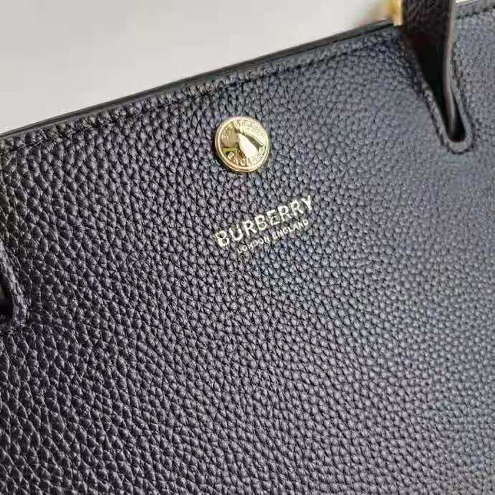 Burberry Women Small Leather Title Bag-Black - image 10