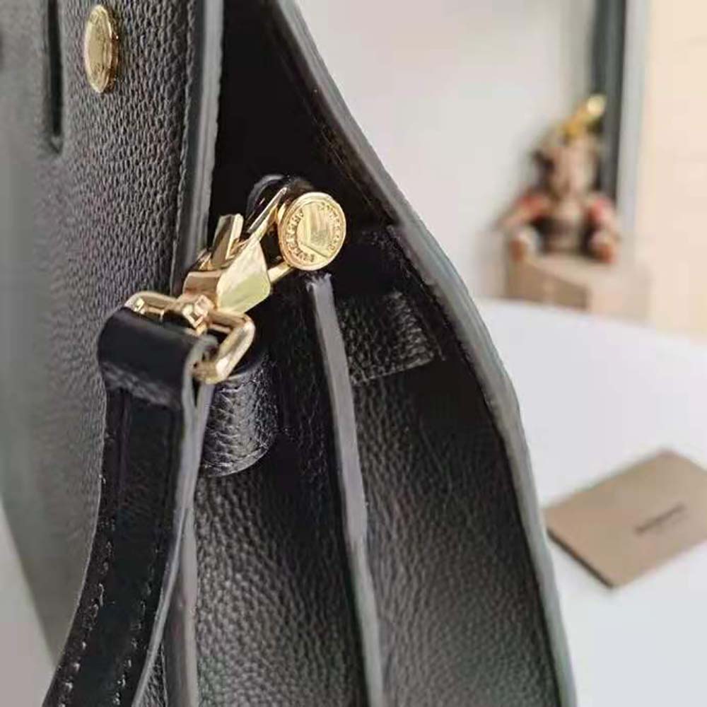 Burberry Women Small Leather Title Bag-Black - image 9