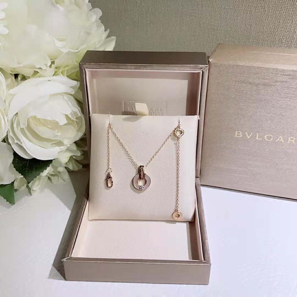 Full view of Bvlgari Bvlgari Necklace Circular Motif on white background