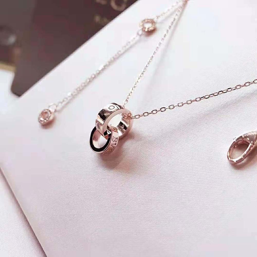 Bvlgari Women Necklace with 18 KT Rose Gold Chain - image 5