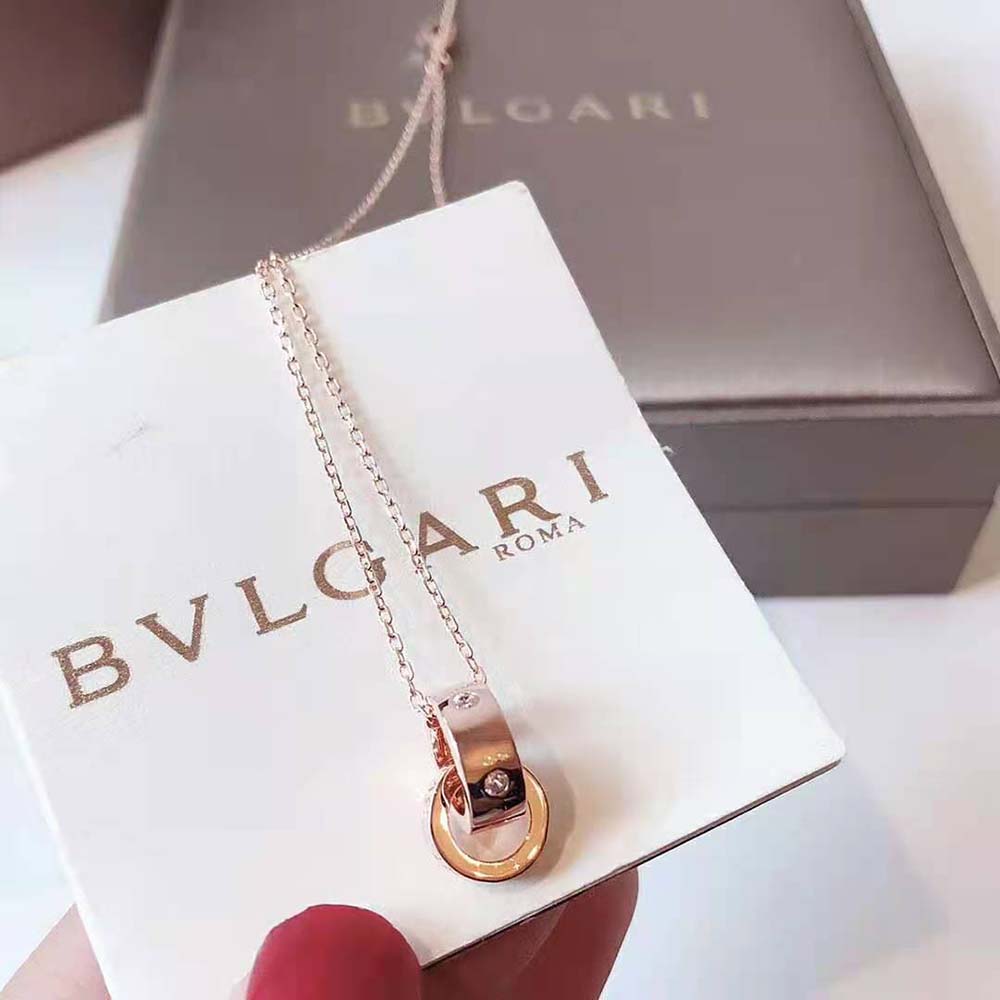 Bvlgari Women Necklace with 18 KT Rose Gold Chain - image 4