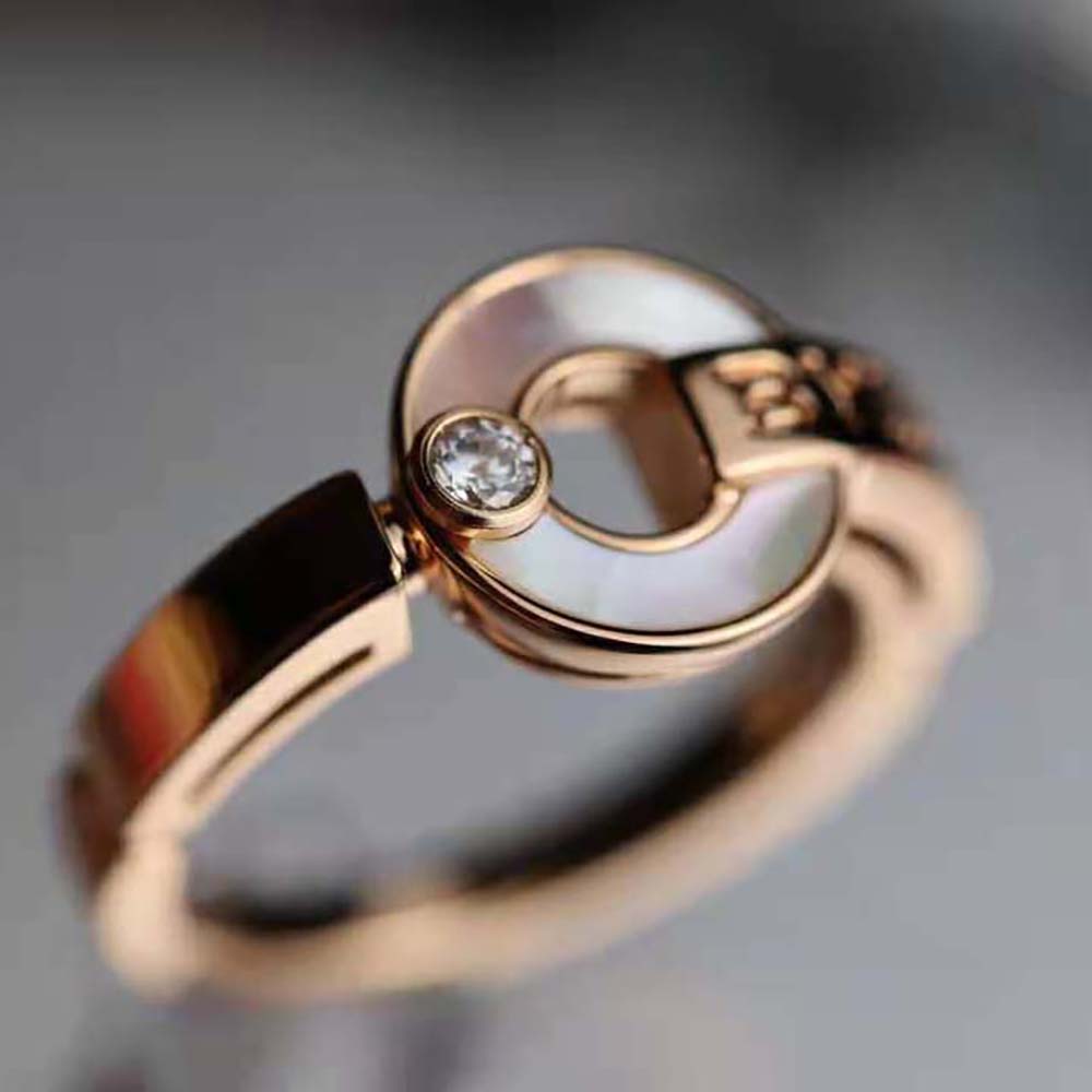 Bvlgari Women Openwork 18 KT Rose Gold Ring - image 6