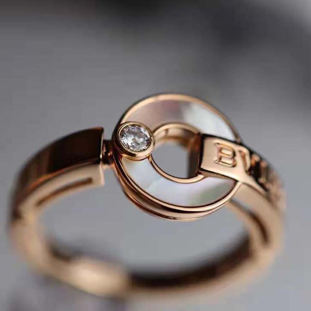 Bvlgari Women Openwork 18 KT Rose Gold Ring - image 5