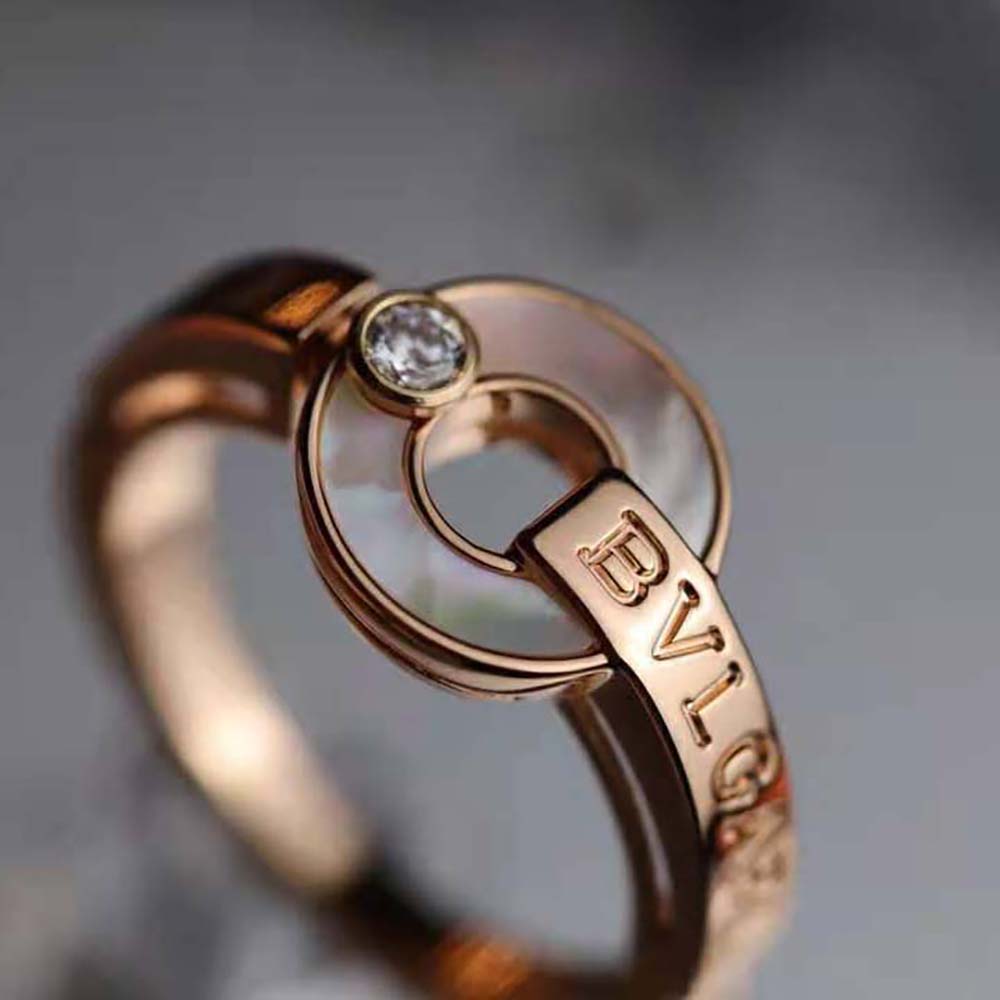 Bvlgari Women Openwork 18 KT Rose Gold Ring - image 4