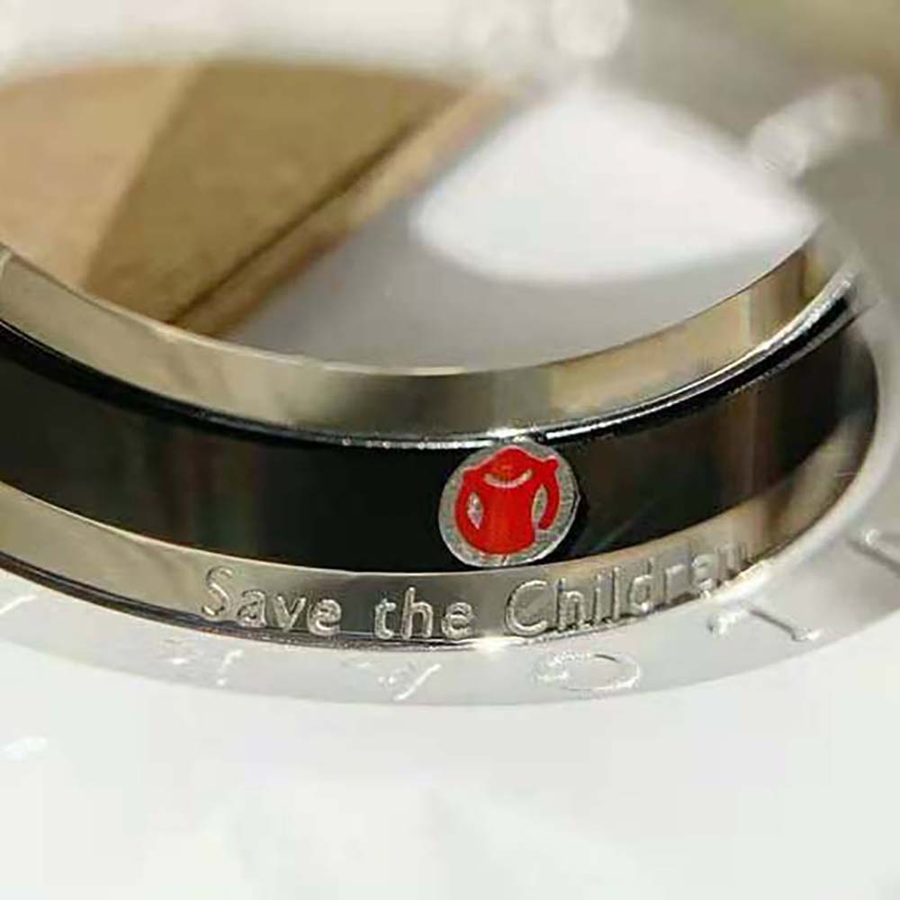 Bvlgari Women Save the Children One-band Sterling Silver Ring with Black Ceramic - image 9