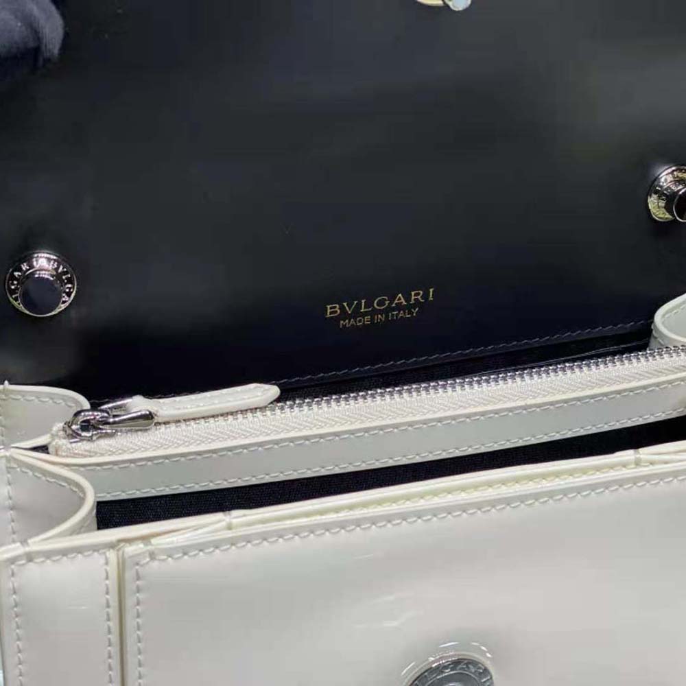 Bvlgari Women Serpenti Forever Crossbody Bag in Calf Leather-White - image 10