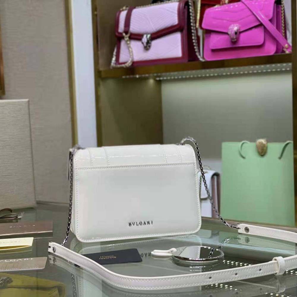 Bvlgari Women Serpenti Forever Crossbody Bag in Calf Leather-White - image 4