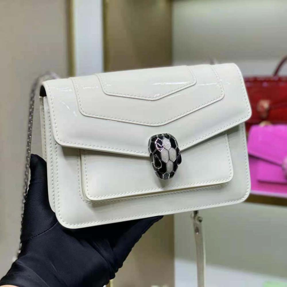 Bvlgari Women Serpenti Forever Crossbody Bag in Calf Leather-White - image 5
