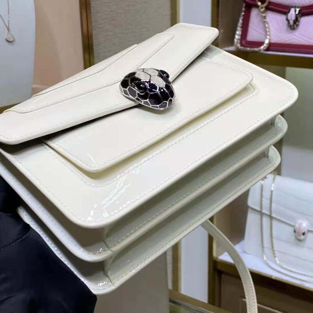 Bvlgari Women Serpenti Forever Crossbody Bag in Calf Leather-White - image 7