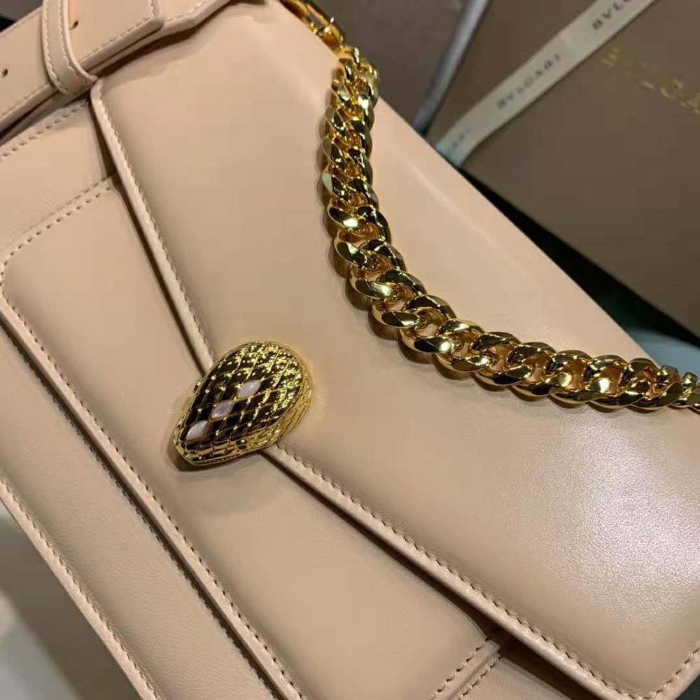 Bvlgari Women Serpenti Forever Crossbody Bag in Nappa Leather-Sandy - image 7