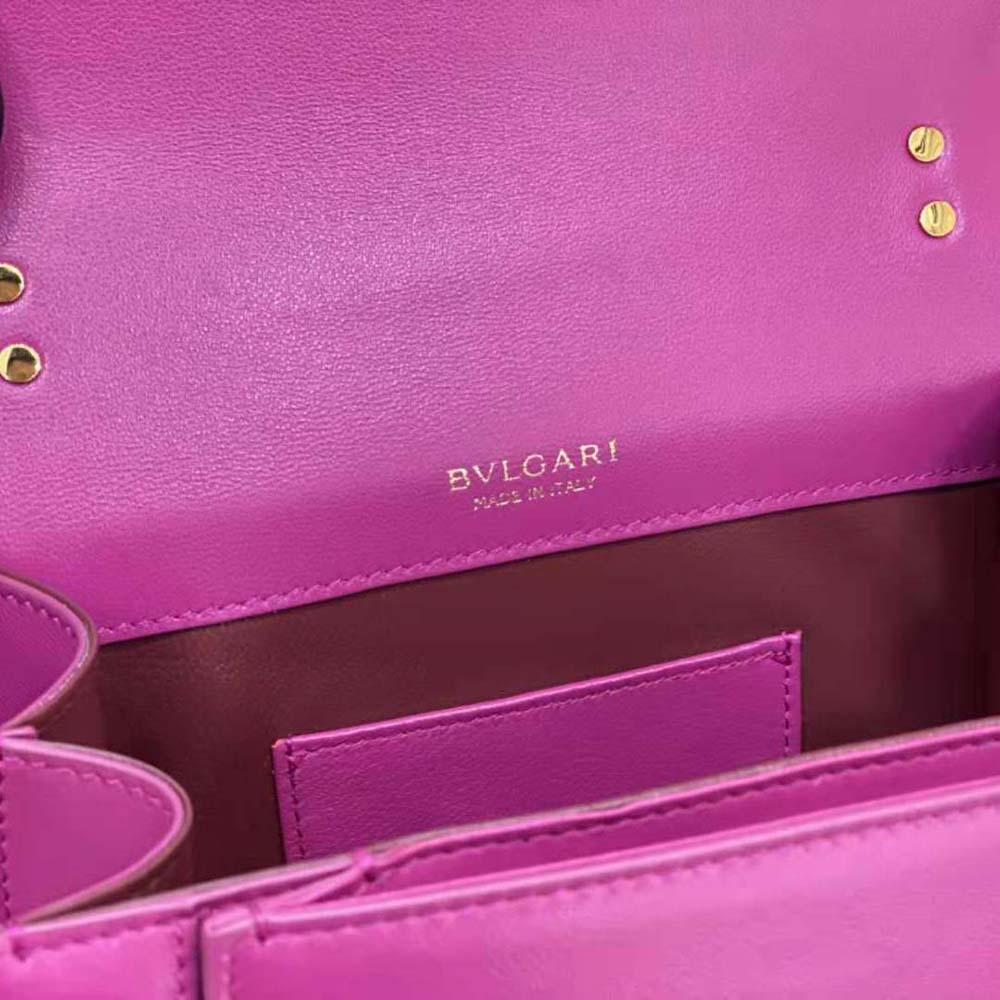 Bvlgari Women Serpenti Forever Crossbody Bag in Purple Nappa Leather - image 10