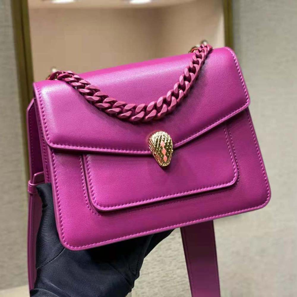 Bvlgari Women Serpenti Forever Crossbody Bag in Purple Nappa Leather - image 5