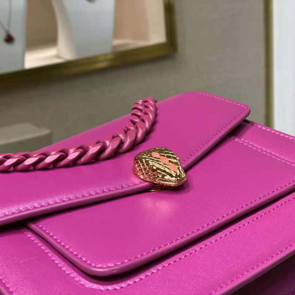 Bvlgari Women Serpenti Forever Crossbody Bag in Purple Nappa Leather - image 9