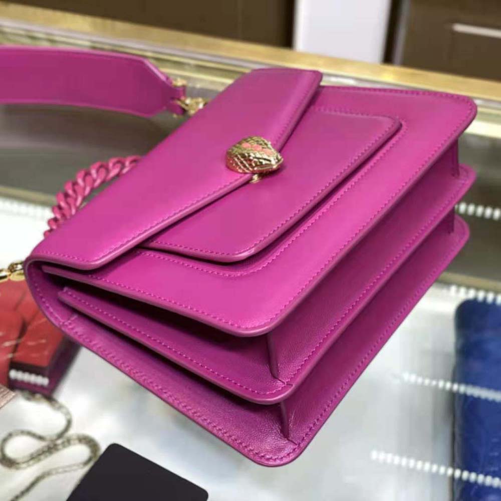 Bvlgari Women Serpenti Forever Crossbody Bag in Purple Nappa Leather - image 6