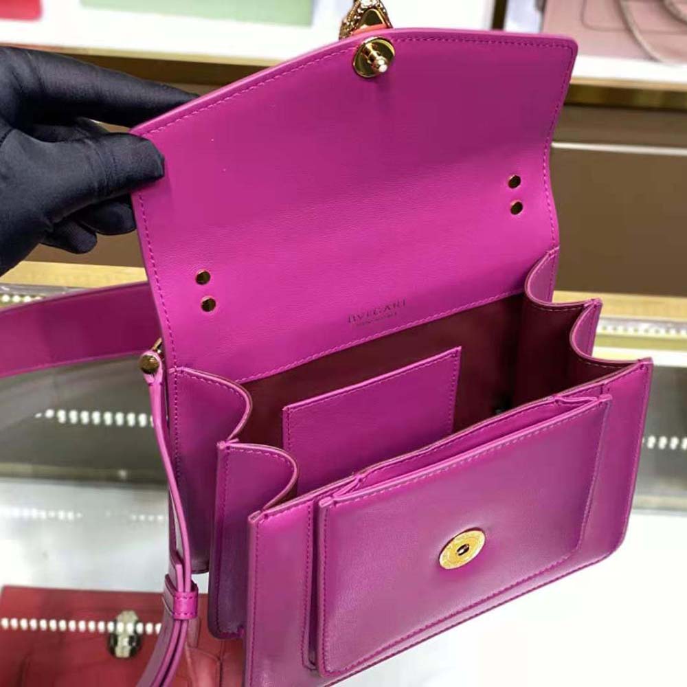 Bvlgari Women Serpenti Forever Crossbody Bag in Purple Nappa Leather - image 8