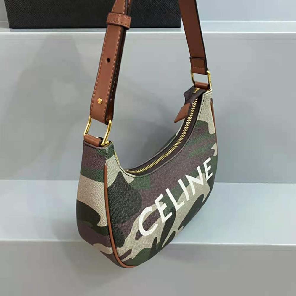 Celine Women AVA Bag in Canvas with Camouflage and Celine Print - image 4