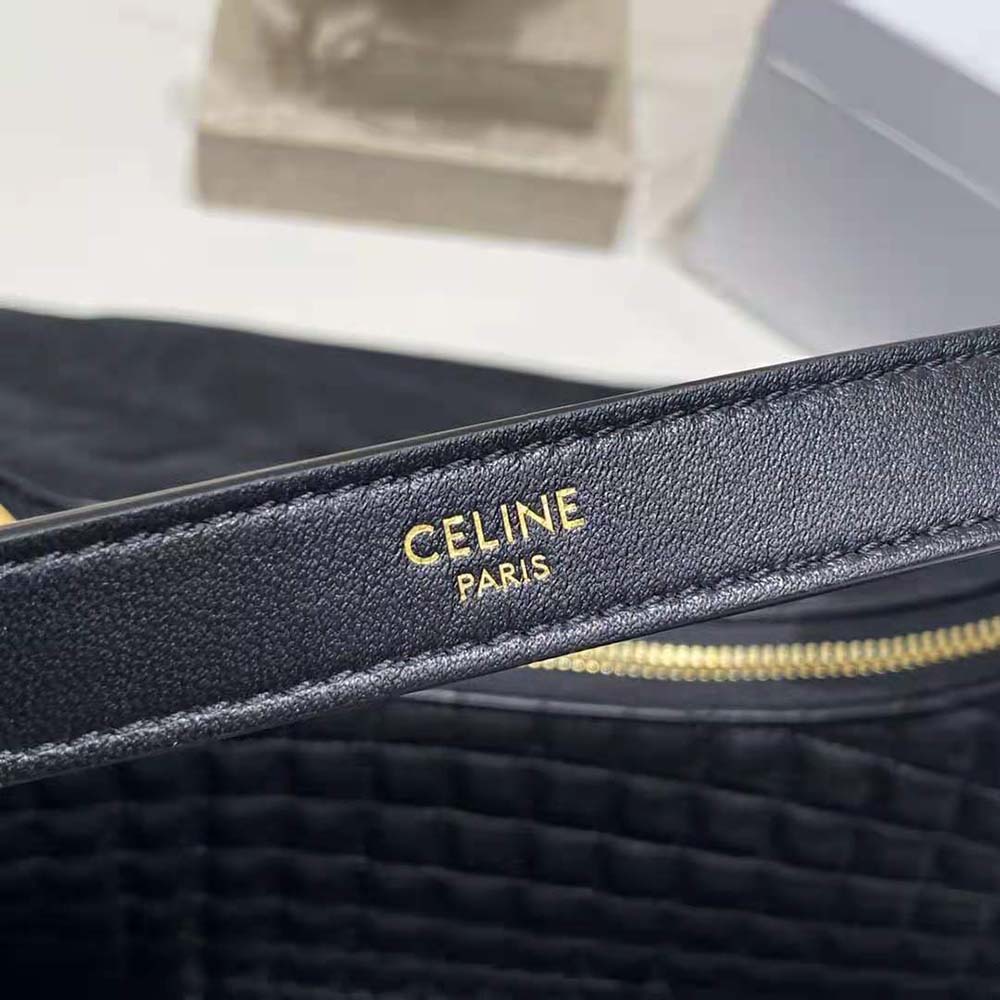 Celine Women AVA Bag in Quilted Lambskin-Black - image 9