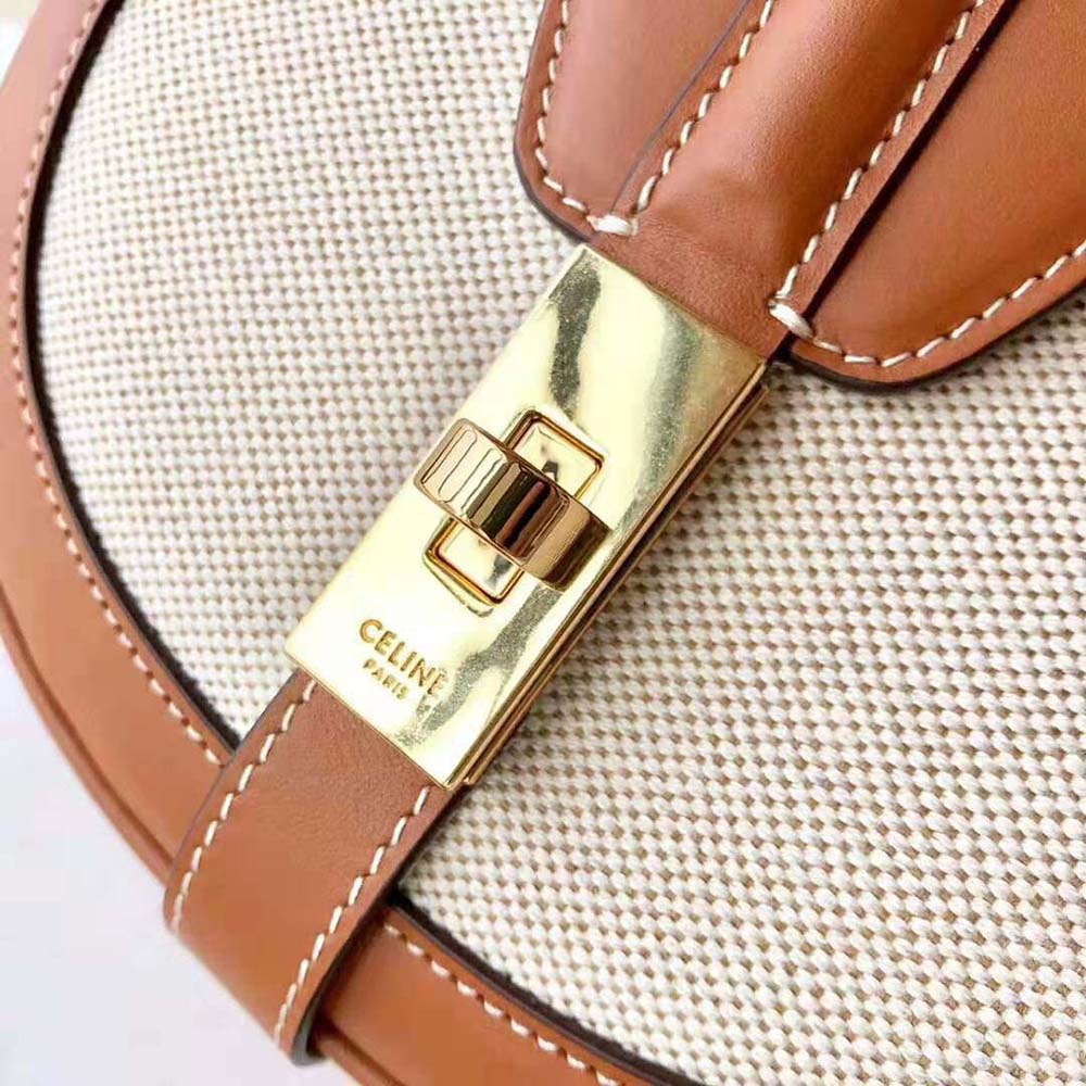 Celine Women Besace 16 in Textile and Natural Calfskin - image 9