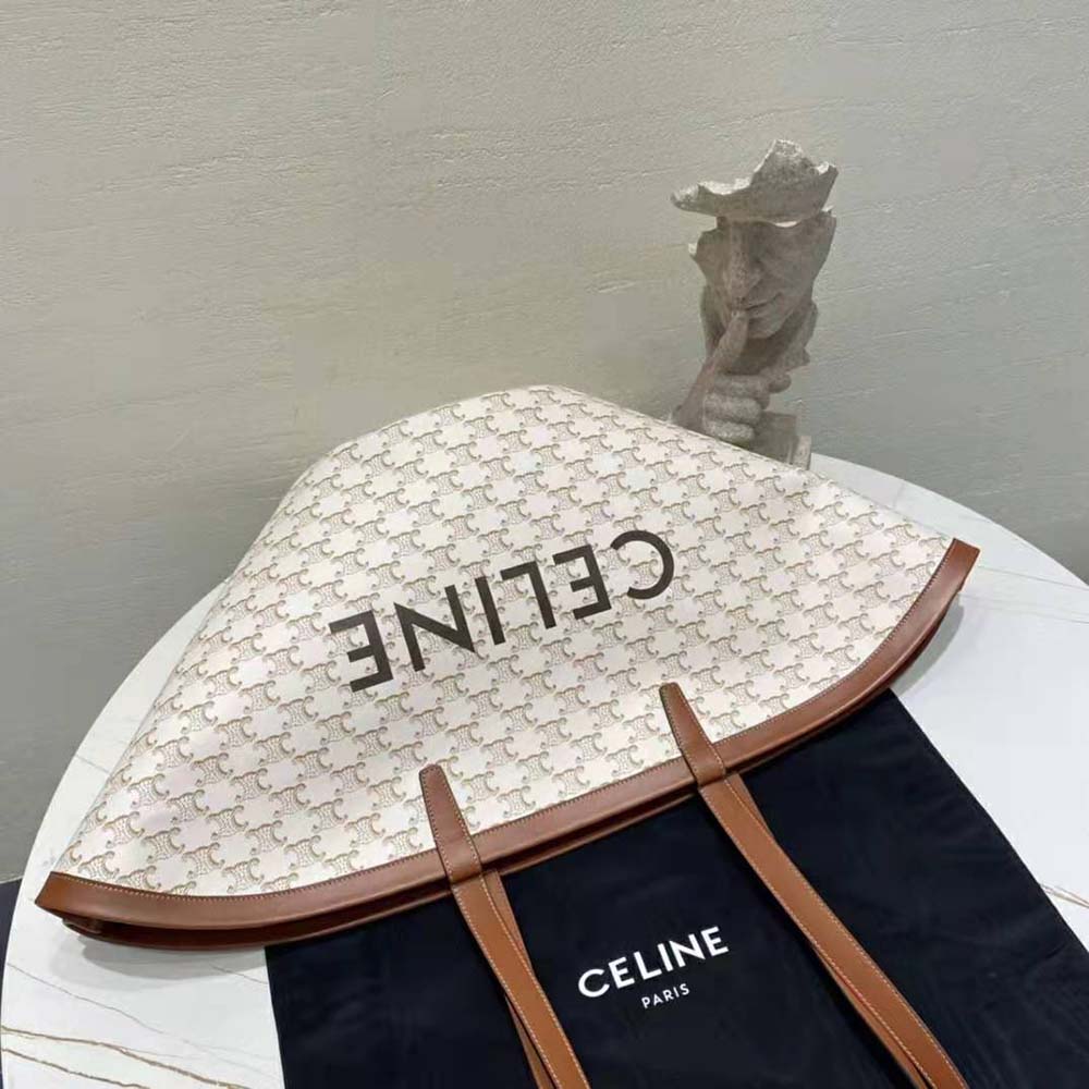 Close-up of gold-tone hardware and Celine logo on Large Couffin bag