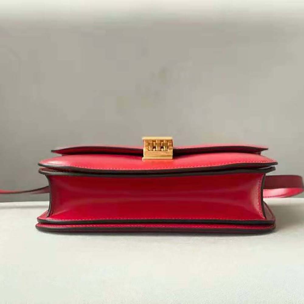 Celine Women Medium Classic Bag in Box Calfskin-Red - image 4