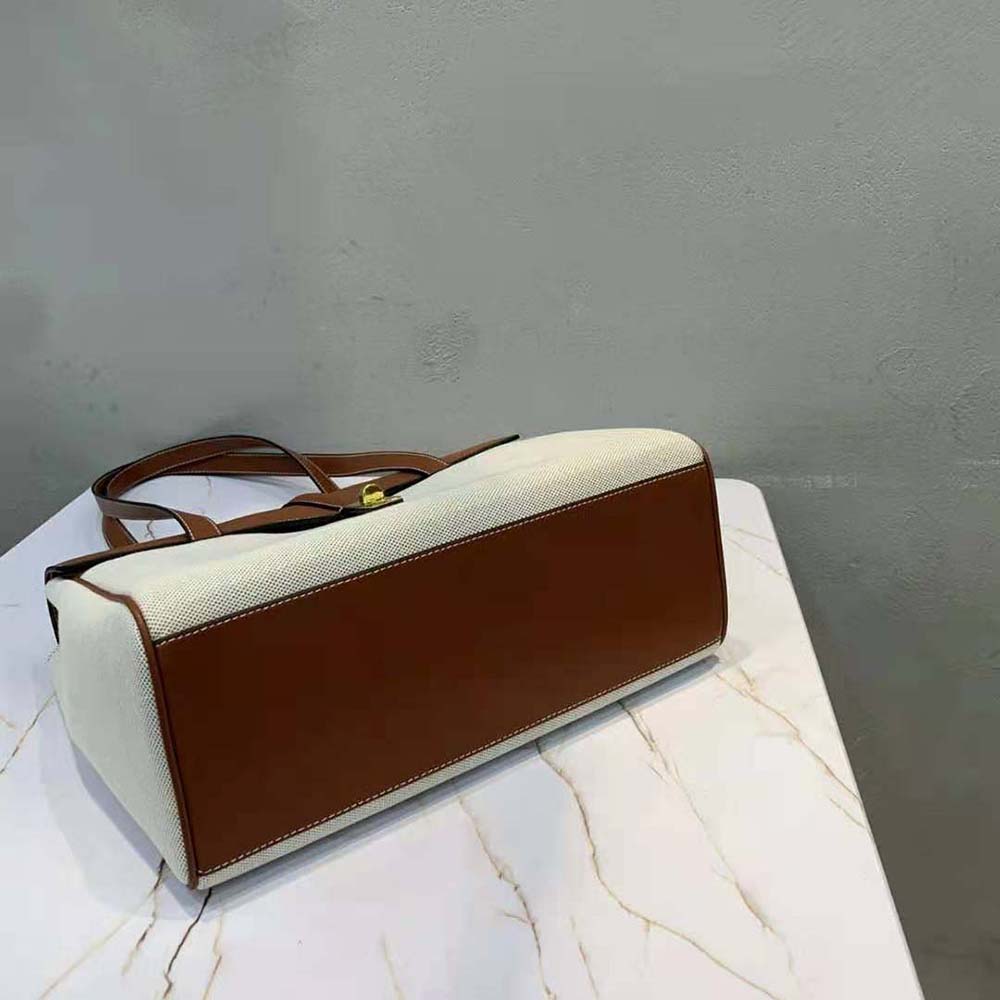 Celine Women Medium Soft 16 Bag in Textile and Calfskin - image 10