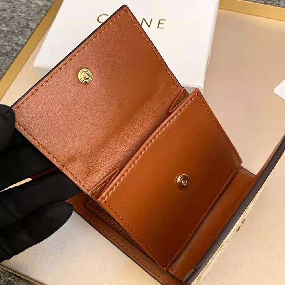 Celine Women Small Triomphe Wallet in Triomphe Canvas - image 9