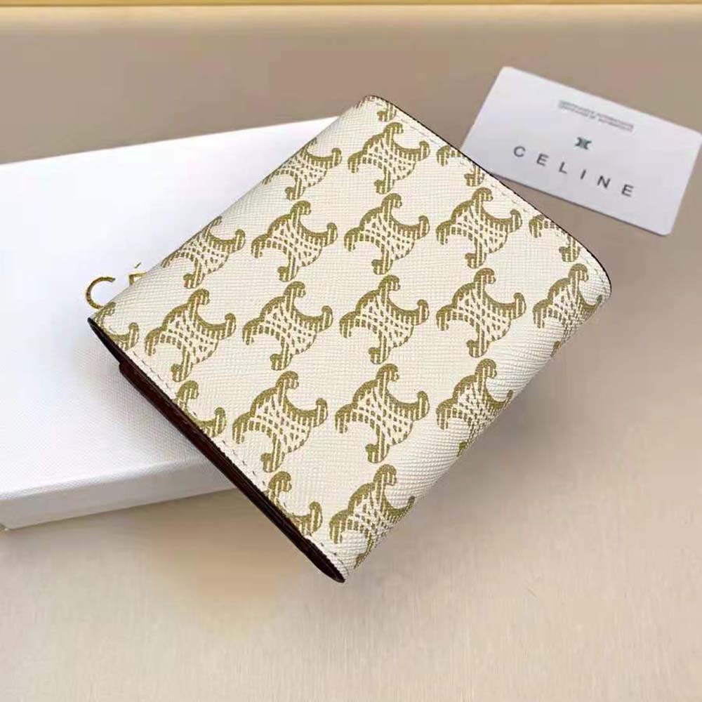 Celine Women Small Triomphe Wallet in Triomphe Canvas - image 5