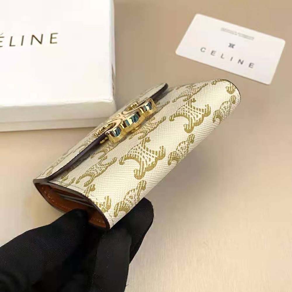 Celine Women Small Triomphe Wallet in Triomphe Canvas - image 7