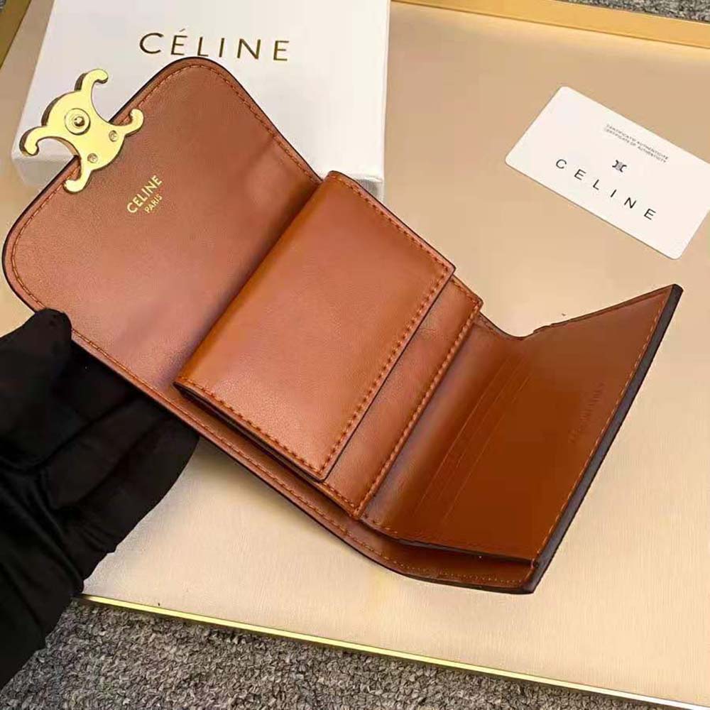Celine Women Small Triomphe Wallet in Triomphe Canvas - image 10