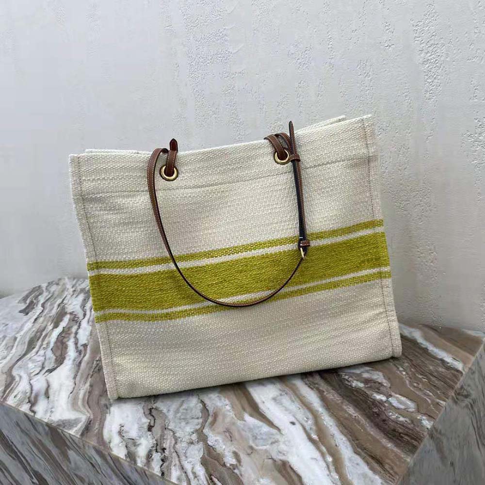 Celine Women Squared Cabas Celine in “Plein Soleil” Textile and Calfskin - image 4