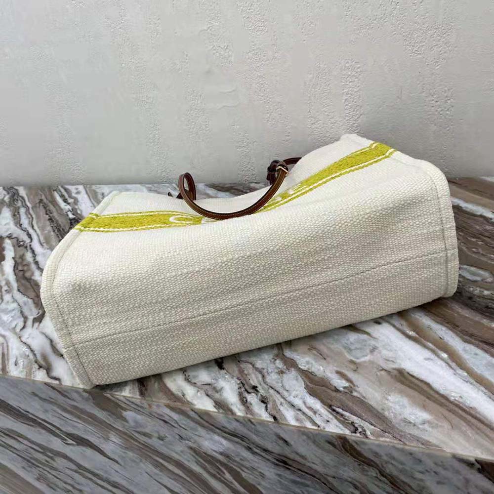 Celine Women Squared Cabas Celine in “Plein Soleil” Textile and Calfskin - image 6