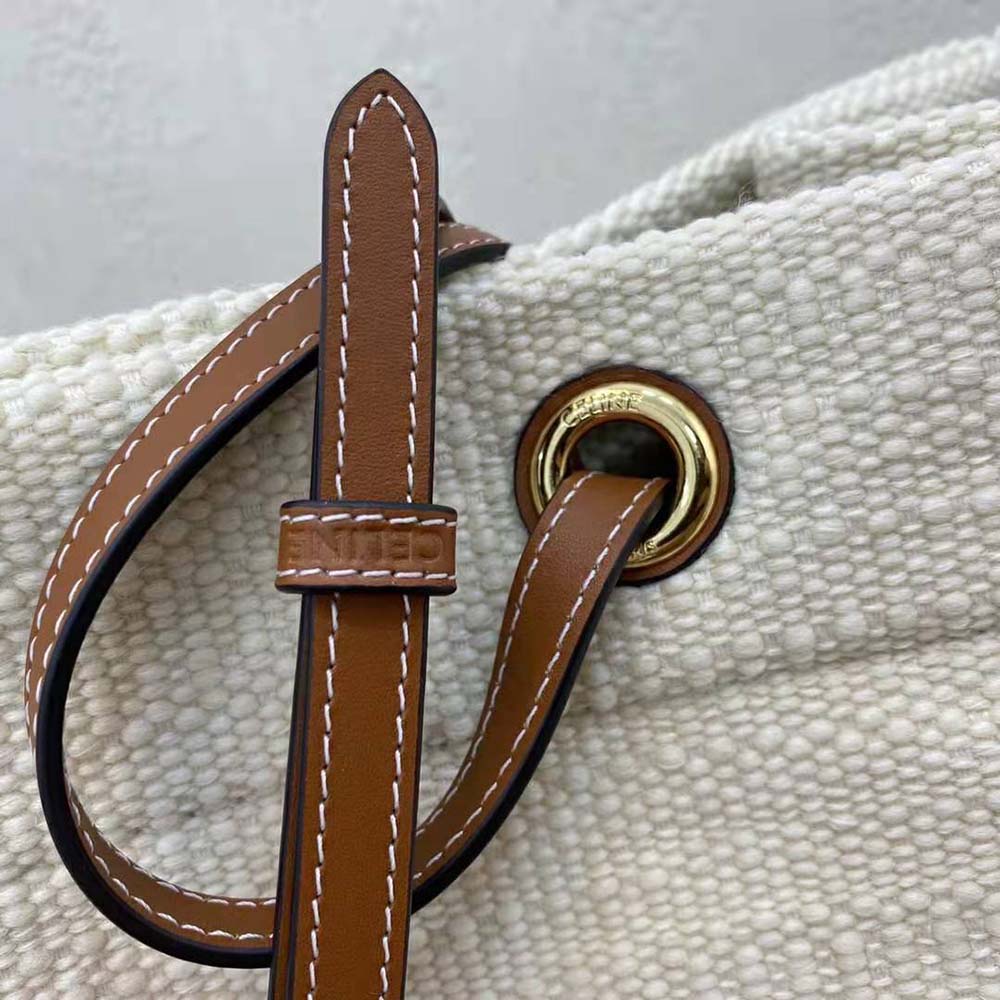 Celine Women Squared Cabas Celine in “Plein Soleil” Textile and Calfskin - image 10