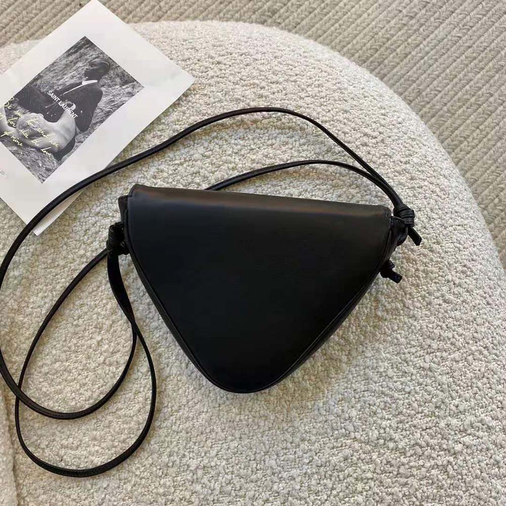 Celine Women Triangle Bag in Smooth Calfskin with Celine Print-Black - image 3