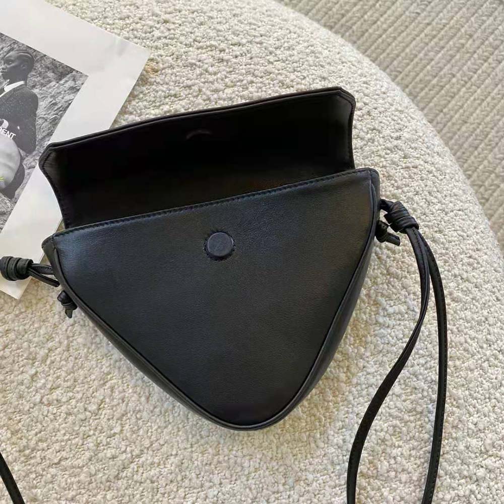 Celine Women Triangle Bag in Smooth Calfskin with Celine Print-Black - image 4
