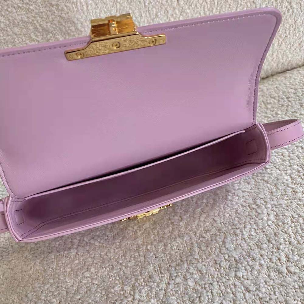 Celine Women Triomphe Shoulder Bag in Natural Calfskin-Purple - image 6