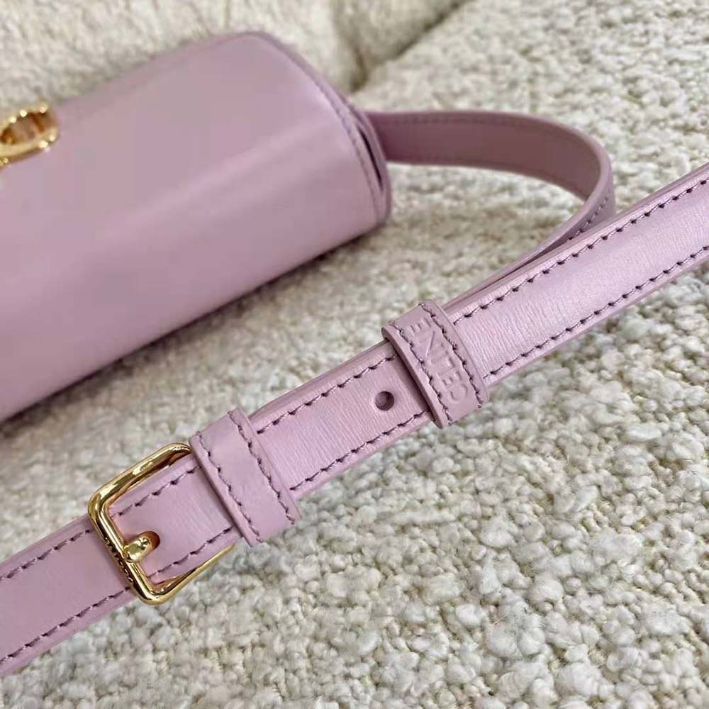 Celine Women Triomphe Shoulder Bag in Natural Calfskin-Purple - image 8