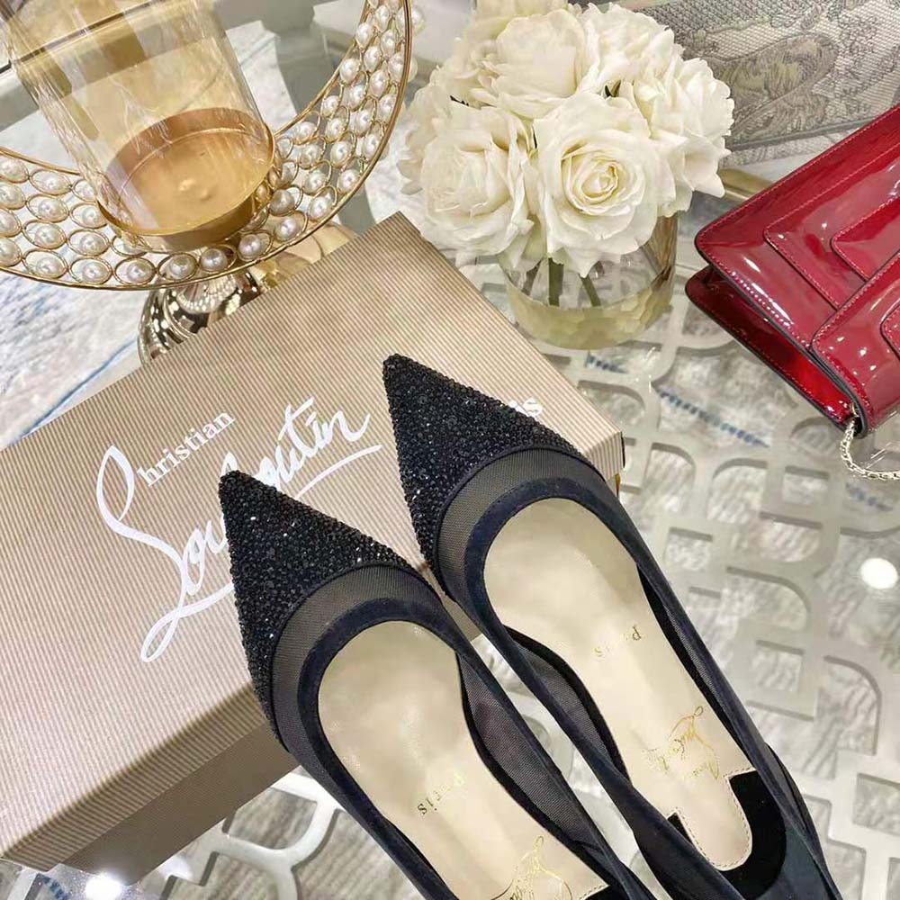 Christian Louboutin Women Galativi P Strass-Black - image 9