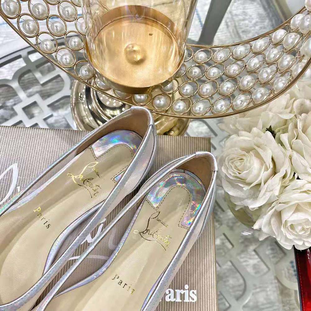 Christian Louboutin Women Galativi P Strass Flat-Sandy - image 5